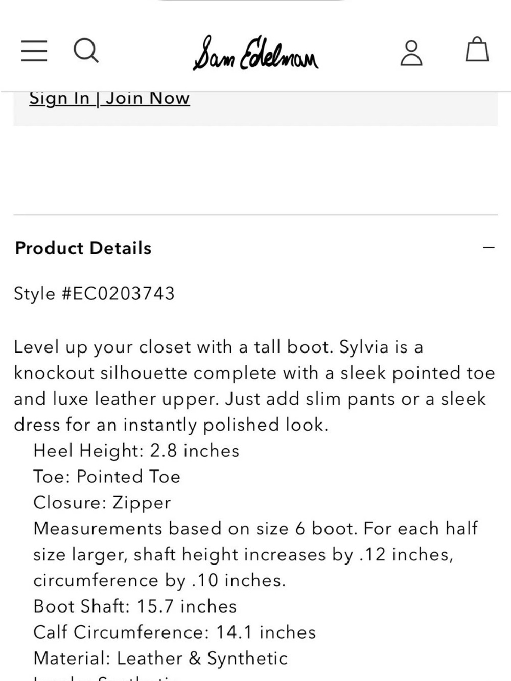 Sam Edelman Sylvia Boot Tall Pointed-Toe Leather Boots - Dark Brown - Picture 7 of 9
